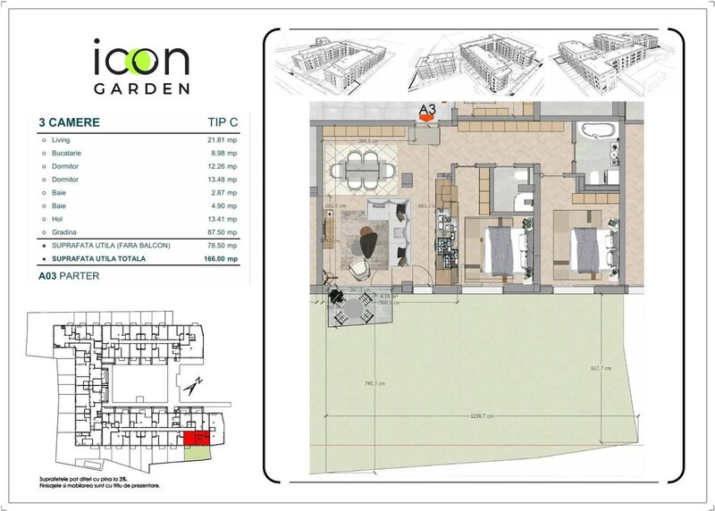 ICON Garden, zona Mosilor, apartament cu 3 camere si gradina.